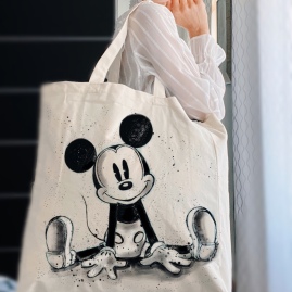 Tote Bag Mickey Mouse hand painted