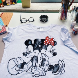 T-shirt Mickey Mouse hand painted